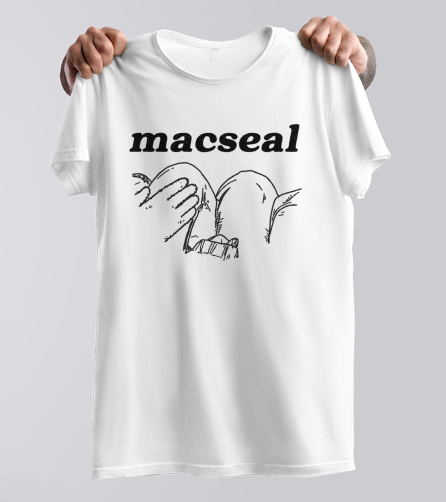 Macseal Hand Holding Feet Sketch Drawing T-Shirt