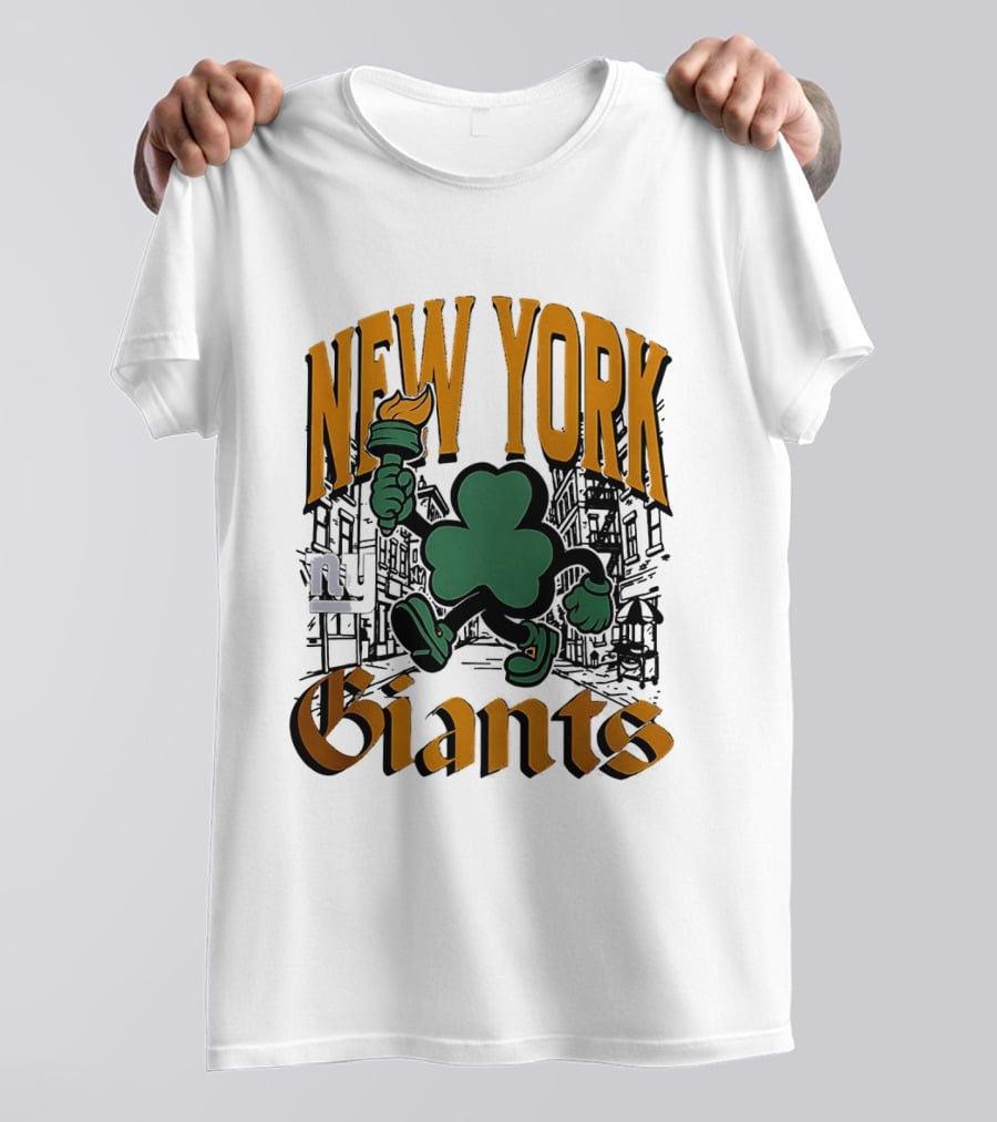 New York Giants St. Patrick's Day 2026 Shamrock Torch Running T-Shirt