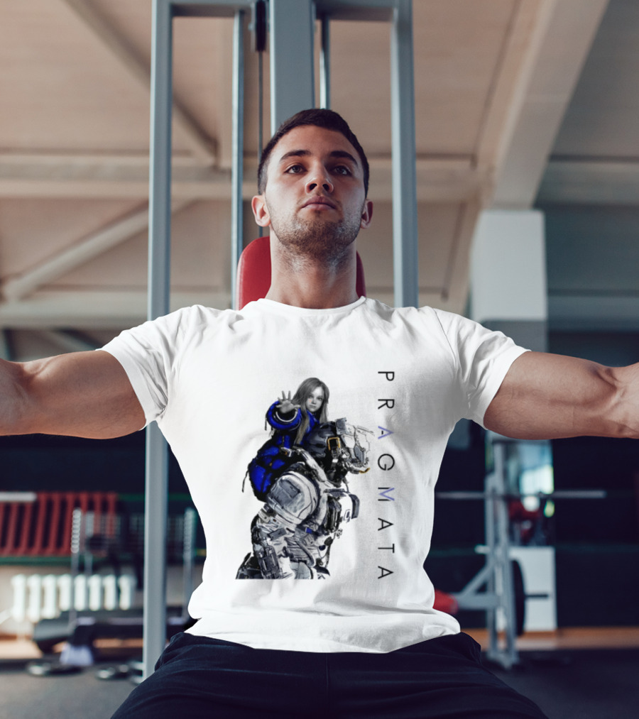 PRAGMATA Character Holding Space Explorer Scene T-Shirt