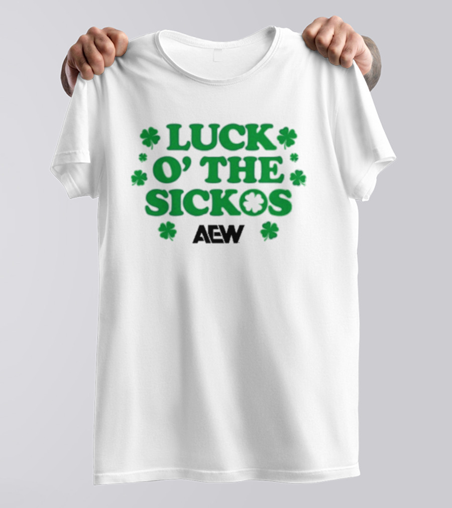 LUCK O' THE SICKOS AEW St. Paddy's Day 2026 Standard Soft Ringer T-Shirt