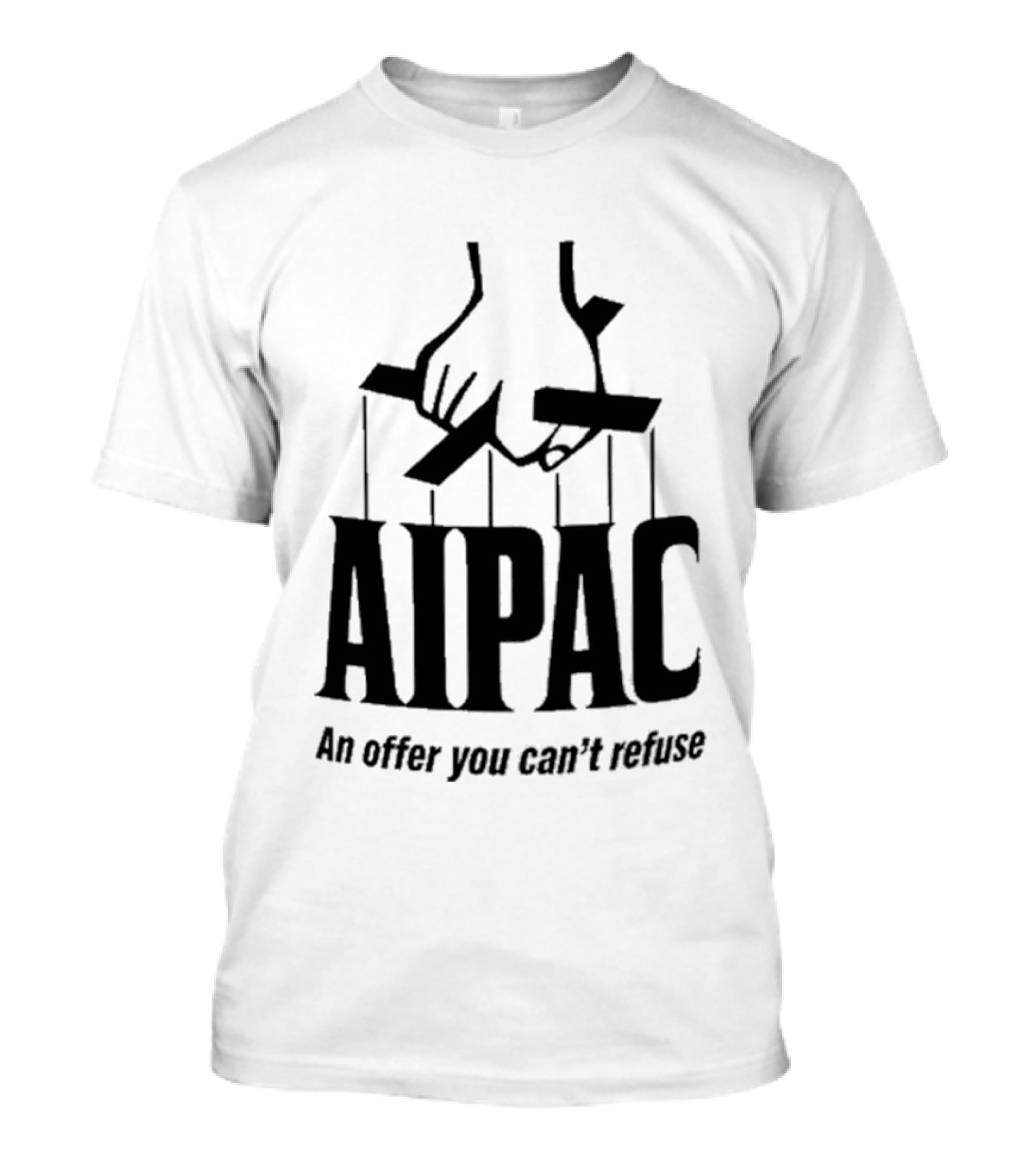 Tucker Carlson AIPAC An Offer You Can't Refuse Hand Puppet Strings T-Shirt
