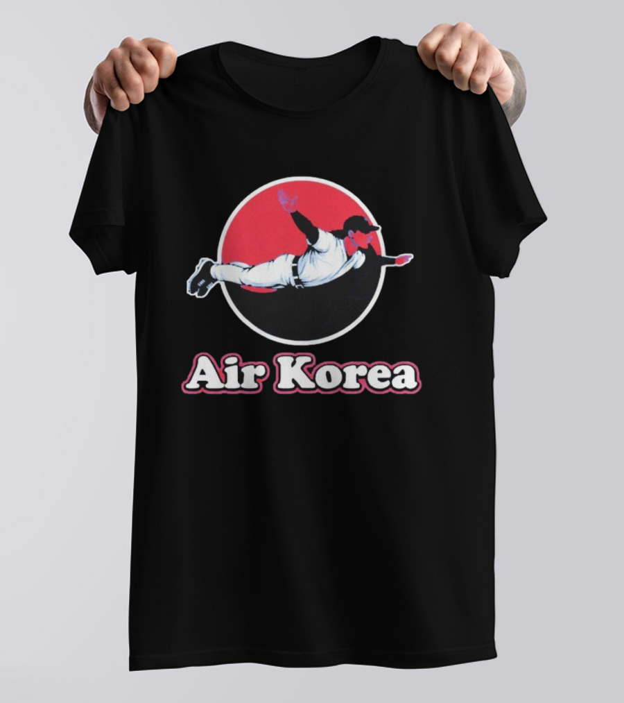 Air Korea Flying High World Baseball Classic Player Black And White T-Shirt