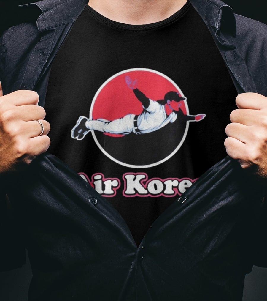 Air Korea Flying High World Baseball Classic Player Black And White T-Shirt