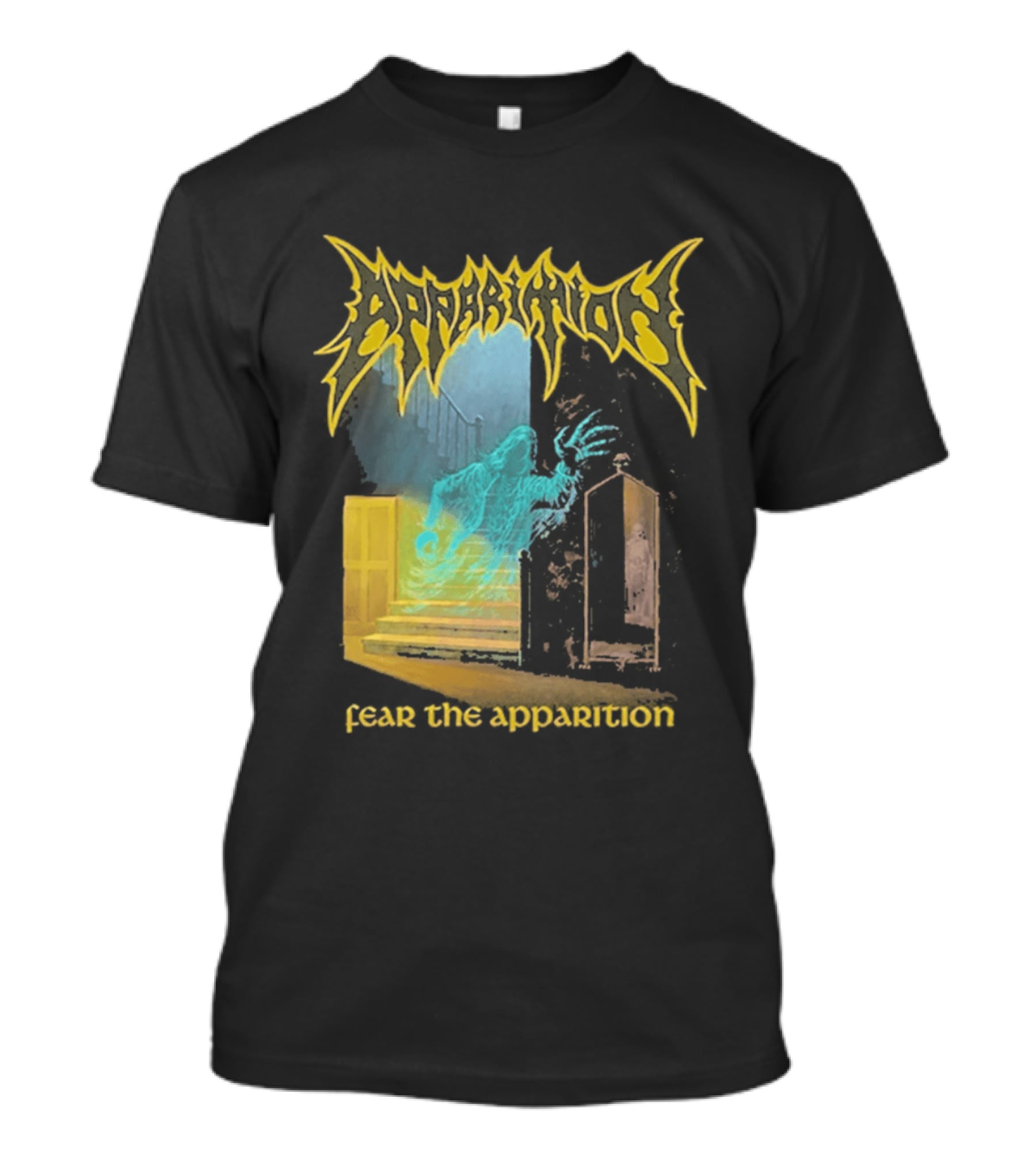 Apparition Fear The Apparition Spooky Ghostly Spirit Doorway T-Shirt