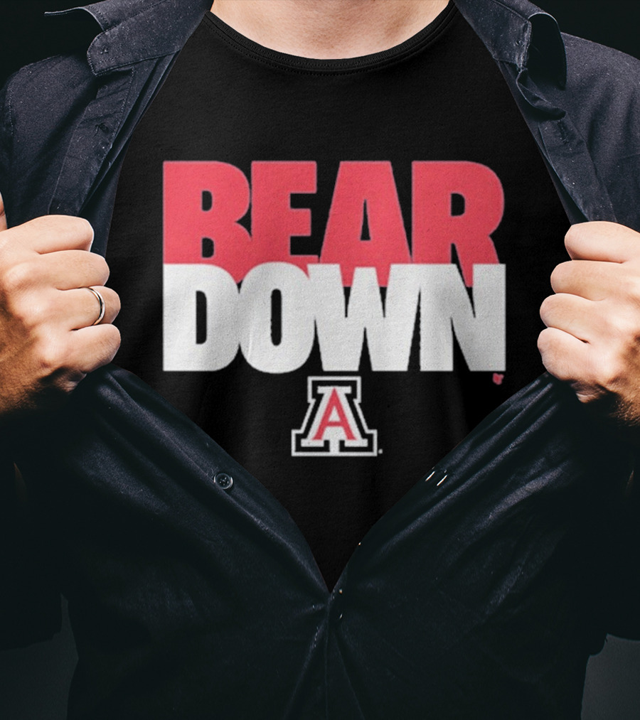 Bear Down Arizona Wildcats Logo Block A T-Shirt