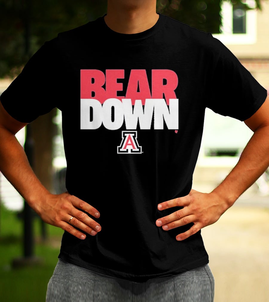 Bear Down Arizona Wildcats Logo Block A T-Shirt