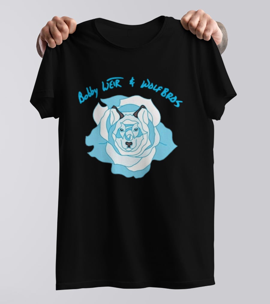 Bobby Weir And Wolf Bros Blue Rose Wolf T-Shirt