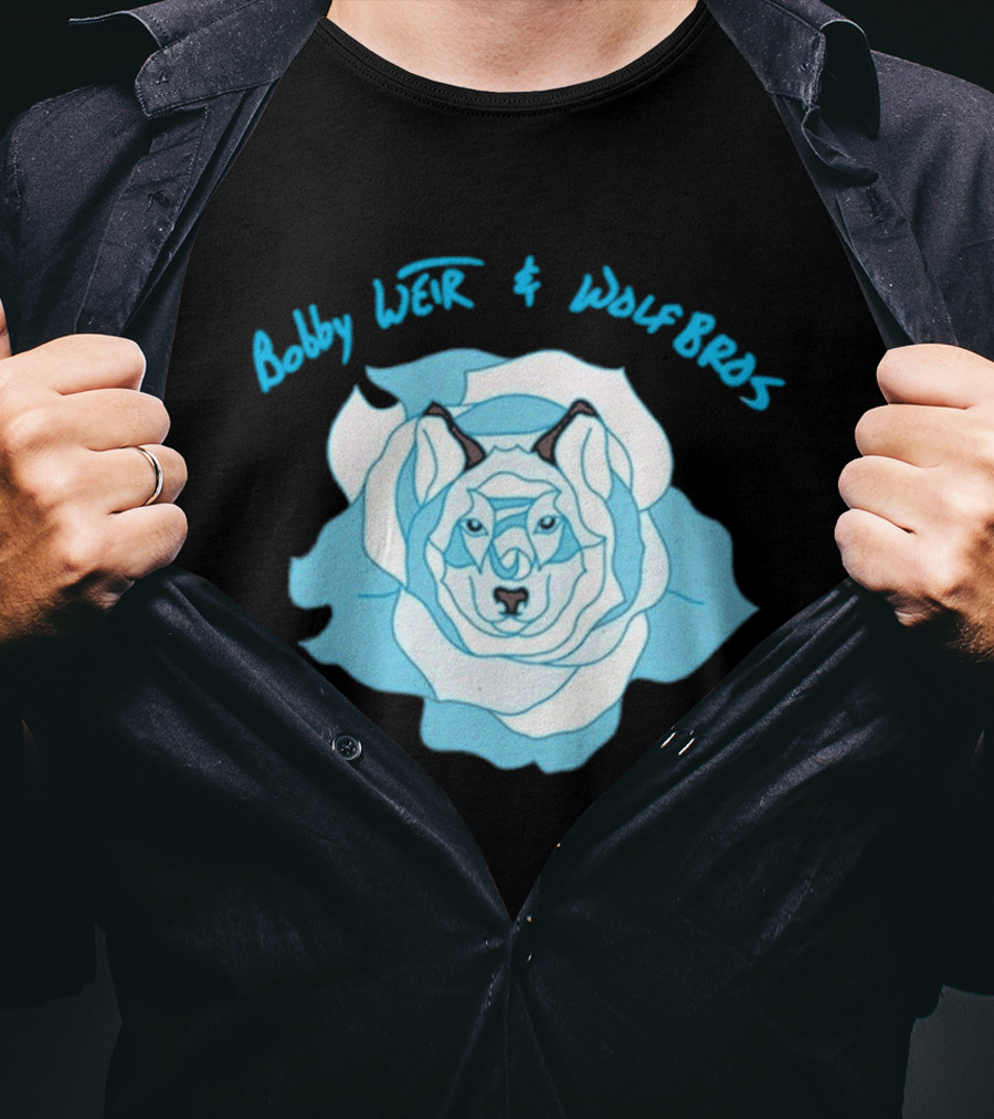 Bobby Weir And Wolf Bros Blue Rose Wolf T-Shirt