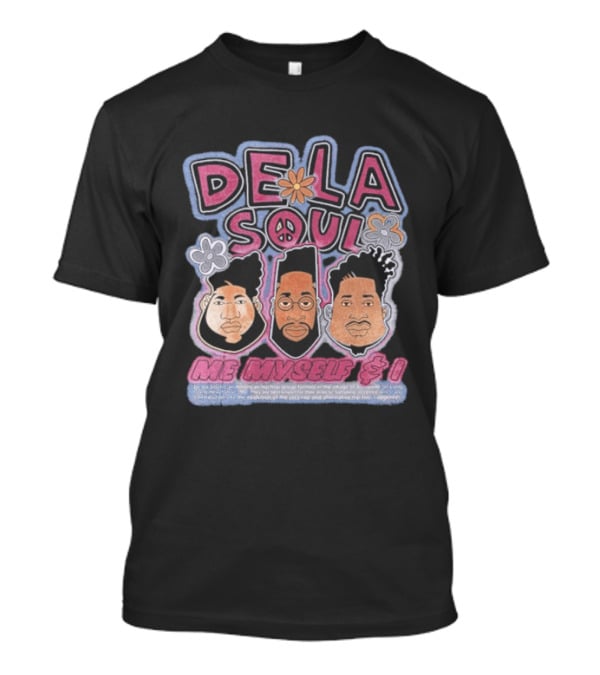 De La Soul Me Myself And I Iconic Hip Hop Logo With Peace Flower T-Shirt