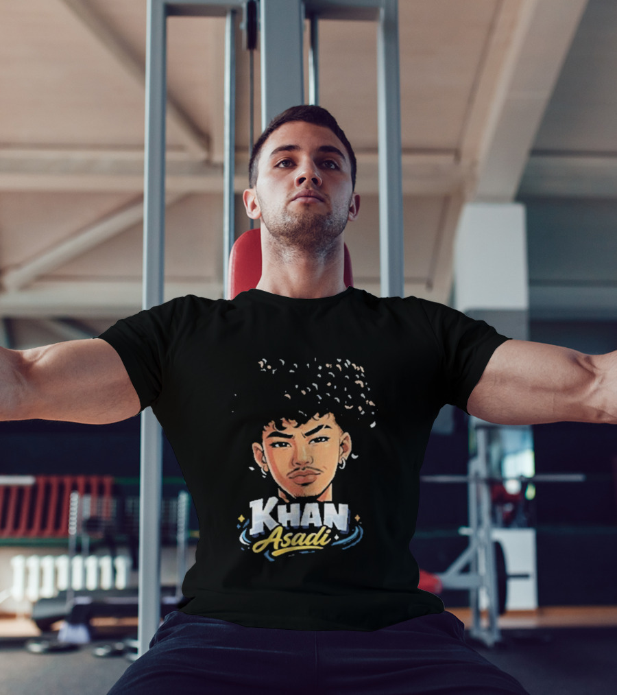 Khan Asadi Cartoon Character Art Menswear T-Shirt