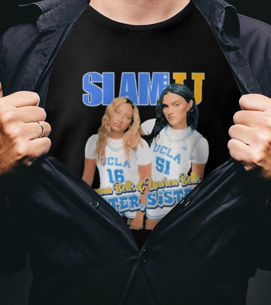 UCLA Bruins Basketball Betts Sisters Sienna Lauren Slam Sister T-Shirt