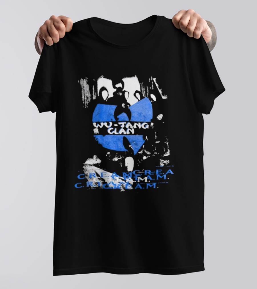 Wu Tang Clan C.R.E.A.M Repeat Logo Blue Music T-Shirt