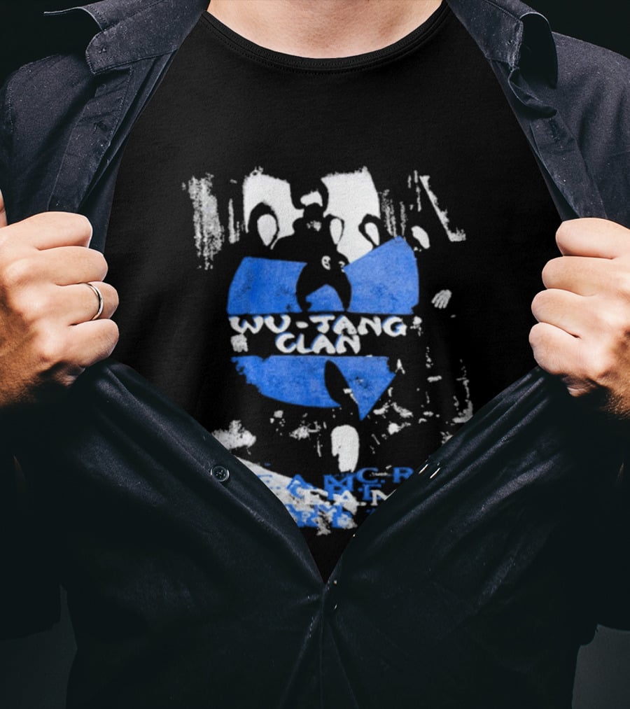 Wu Tang Clan C.R.E.A.M Repeat Logo Blue Music T-Shirt