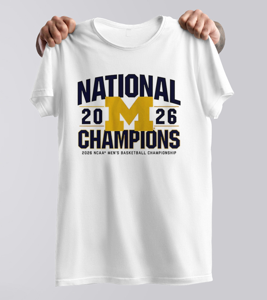 Michigan Wolverines 2026 National Champions Men's Basketball NCAA Championship T-Shirt