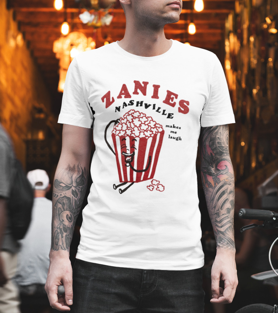 Zanies Nashville Popcorn Cartoon Makes Me Laugh T-Shirt