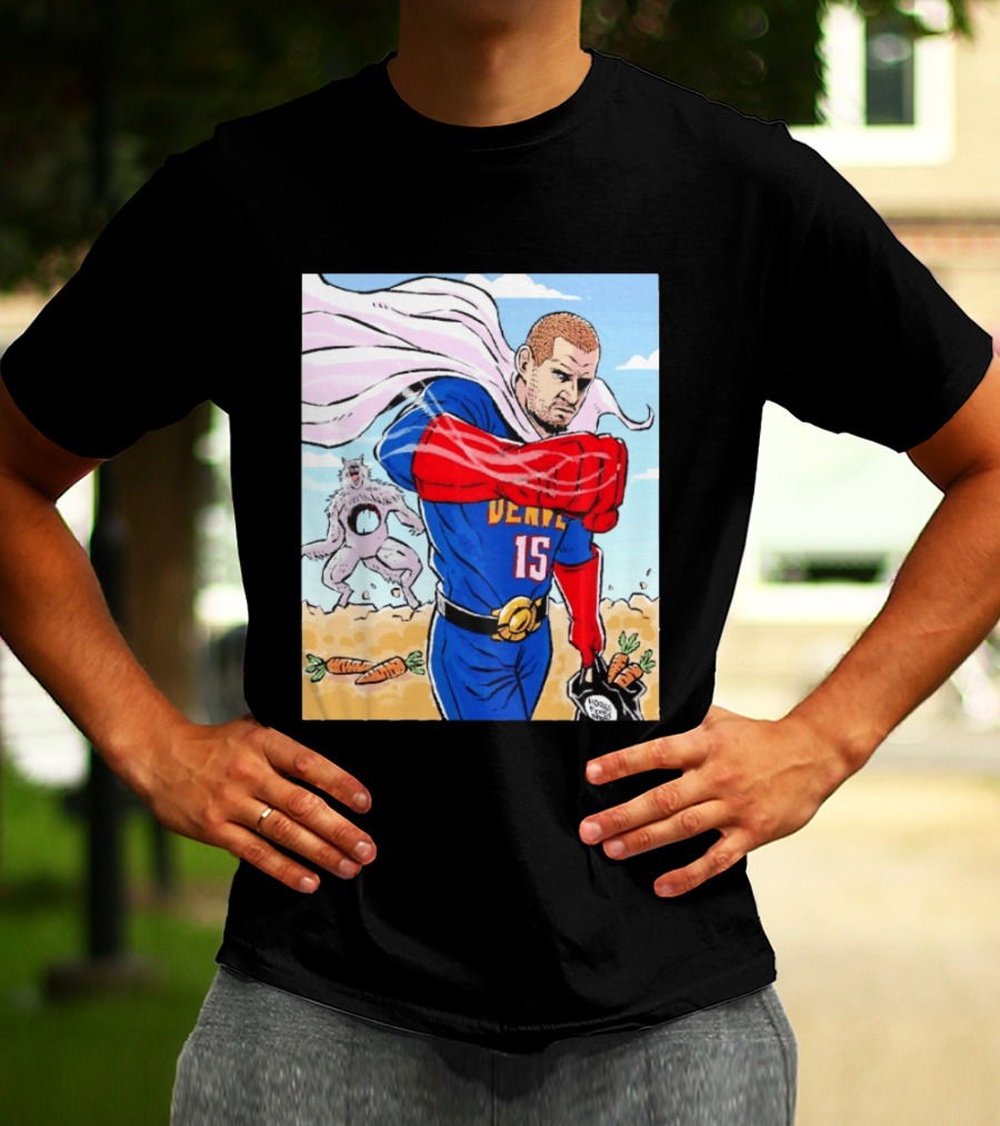 Joker Nikola Jokić Superhero Denver 15 Defeats Wolves 56 Points Carrot Power T-Shirt