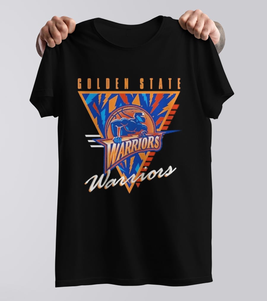 Mitchell & Ness Black Golden State Warriors Worldwide Collection Tri Vintage Team T-Shirt