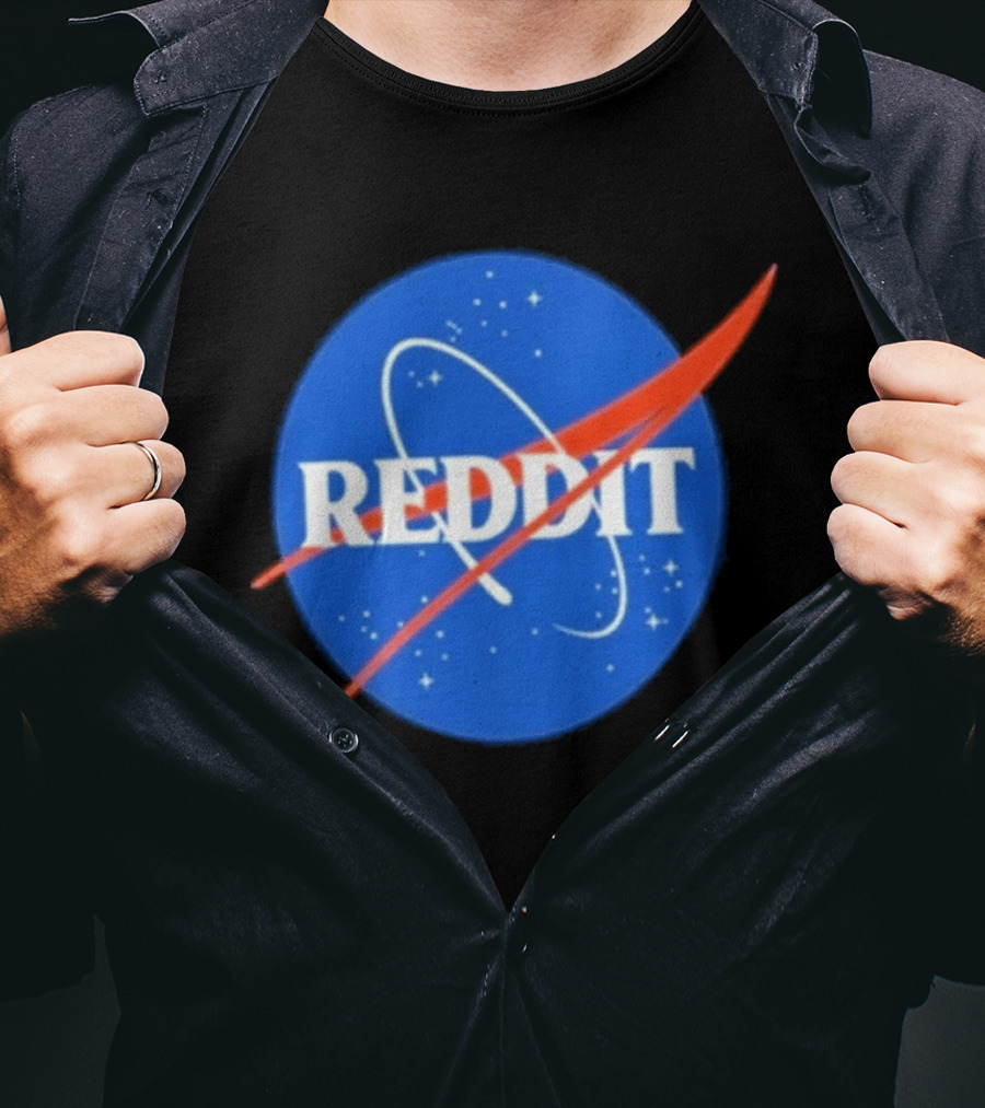 Reddit Nasa Crossover Space Motif T-Shirt