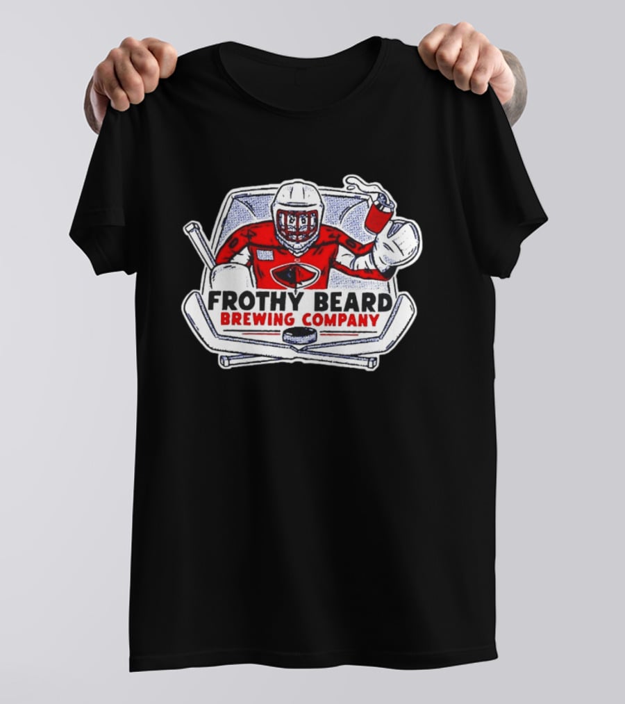 South Carolina Stingrays Frothy Beard Brewing Company Goalie Hockey T-Shirt