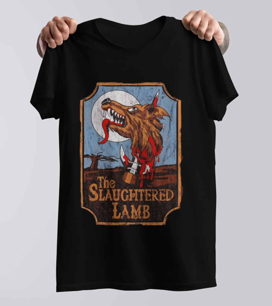 The Slaughtered Lamb Werewolf Moon Vintage Horror T-Shirt