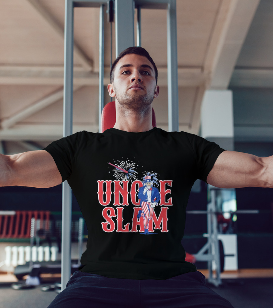 Uncle Slam Aaron Judge Team USA 2026 World Baseball Classic Uncle Sam Fireworks T-Shirt