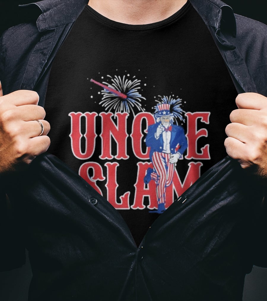 Uncle Slam Aaron Judge Team USA 2026 World Baseball Classic Uncle Sam Fireworks T-Shirt