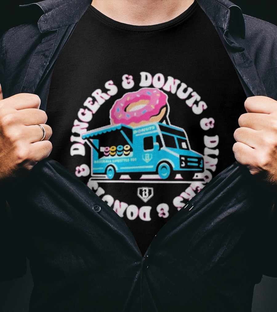Baseball Lifestyle 101 Dingers And Donuts Youth Donut Truck T-Shirt
