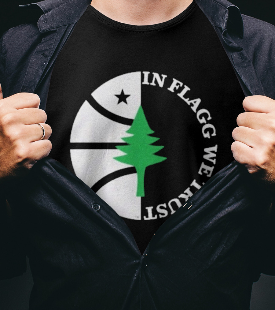 In Flagg We Trust Dallas Mavericks Pine Tree Basketball Star T-Shirt