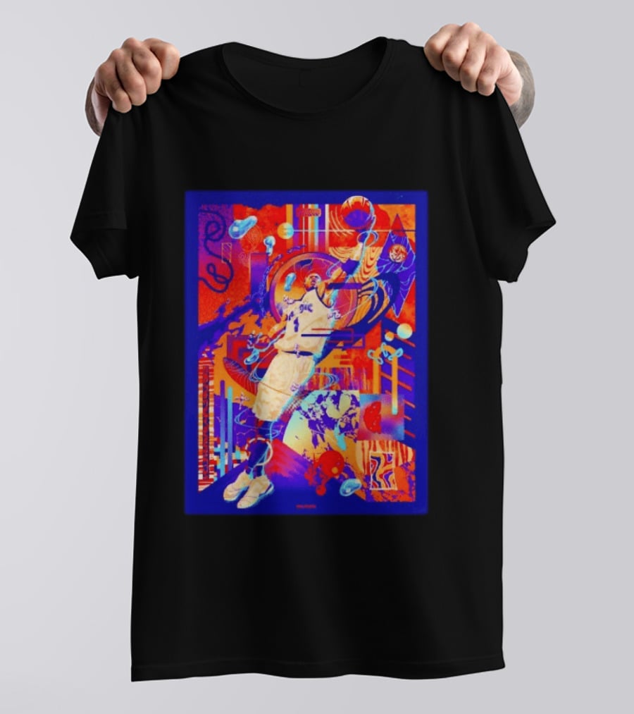 Tracy McGrady Orlando Magic Dunk Retro Style Blue T-Shirt