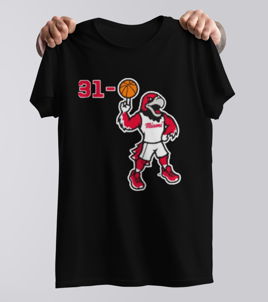 Miami RedHawks Basketball Swoop 31 0 T-Shirt
