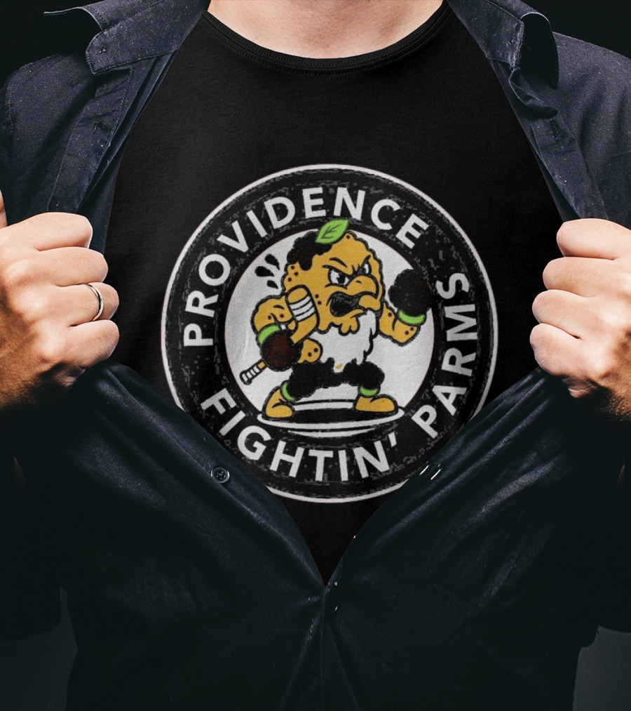 Providence Bruins Fightin' Parms Vintage Cartoon T-Shirt