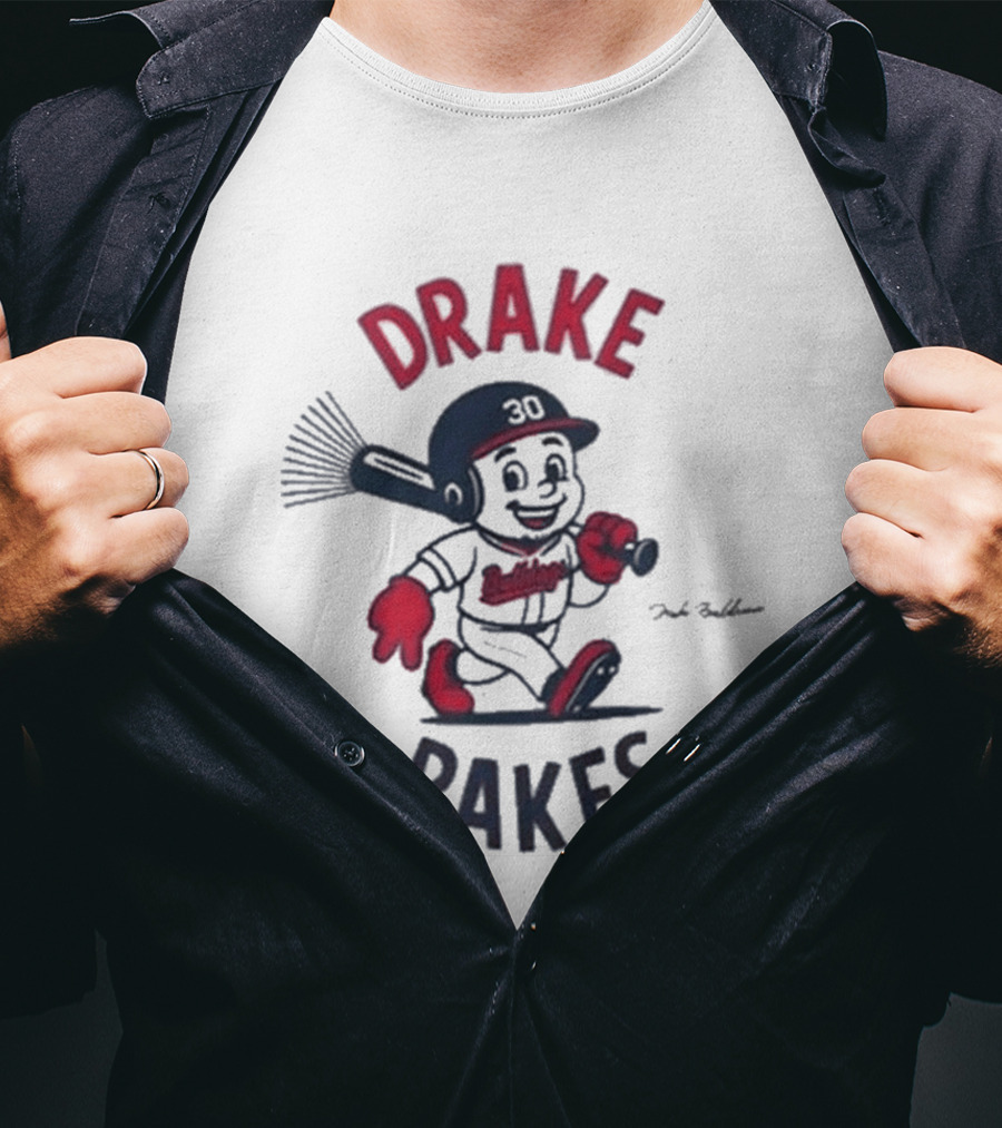 Drake Rakes Baseball Character With Number 30 And Rake Bat T-Shirt