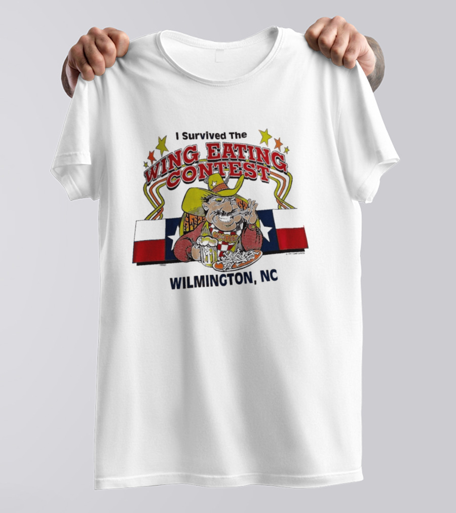 I Survived The Wing Eating Contest Wilmington NC Hooters Cowboy T-Shirt