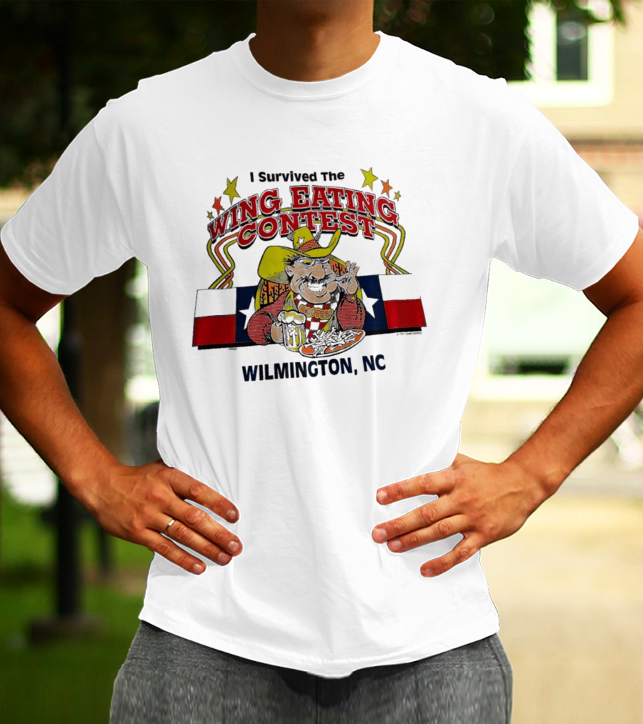 I Survived The Wing Eating Contest Wilmington NC Hooters Cowboy T-Shirt