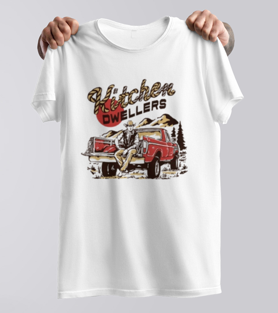 Kitchen Dwellers Tour 2026 Vintage Pickup Mountain Scene T-Shirt