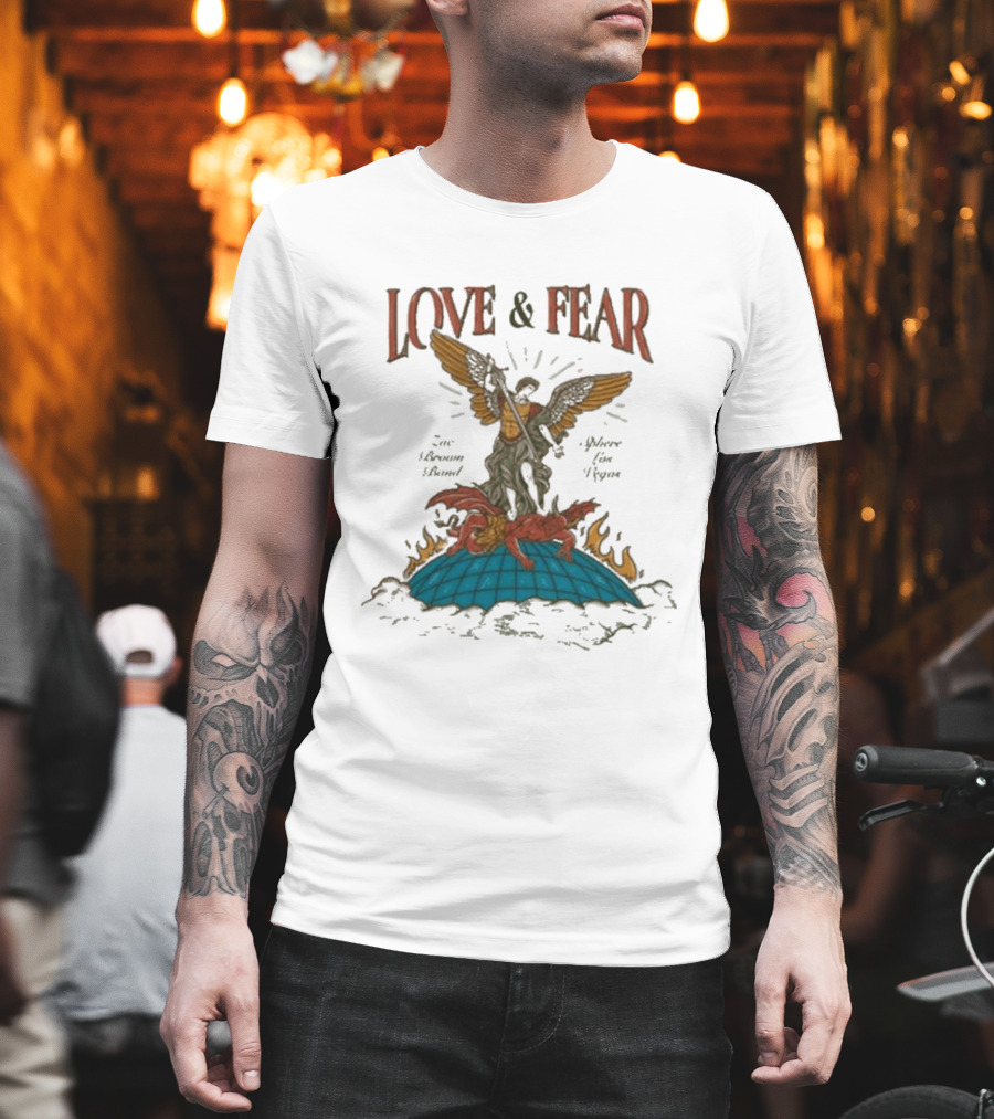 Zac Brown Band Love & Fear Sphere Guardian Angel And Dragon T-Shirt