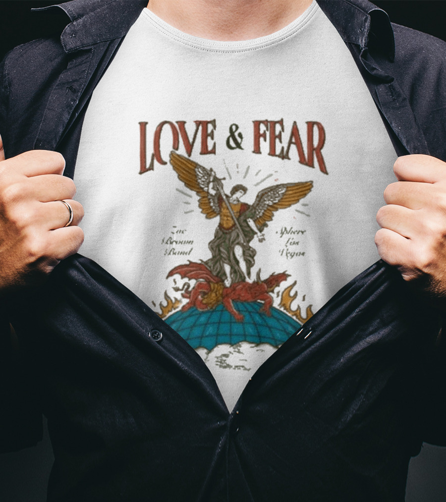 Zac Brown Band Love & Fear Sphere Guardian Angel And Dragon T-Shirt