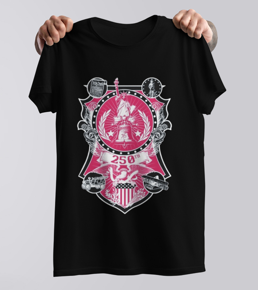250th Commemorative Liberty Bell Stars And Stripes Celebration T-Shirt