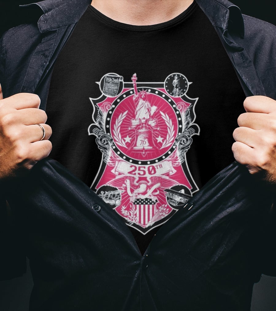 250th Commemorative Liberty Bell Stars And Stripes Celebration T-Shirt