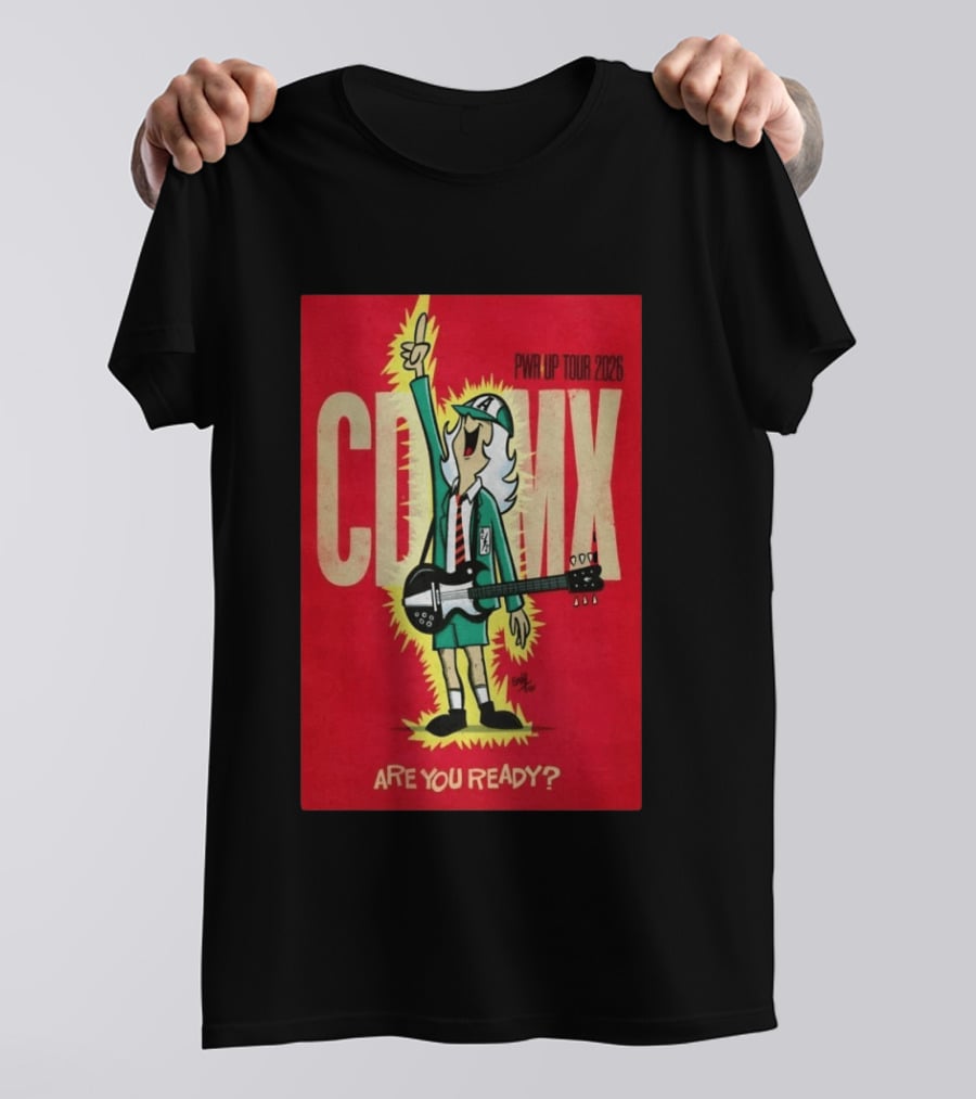 AC DC PWR UP Tour 2026 CDMX Are You Ready T-Shirt