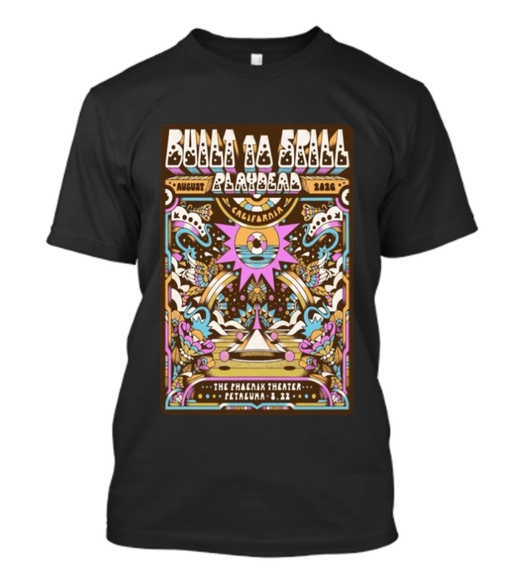 Built To Spill Playdead California August 2026 The Phoenix Theater Petaluma 8.22.2026 T-Shirt