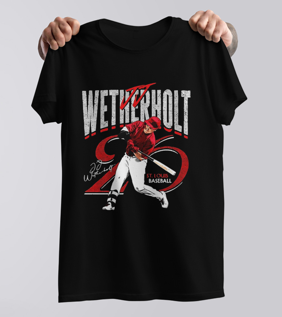JJ Wetherholt 26 St. Louis Cardinals Baseball Player T-Shirt