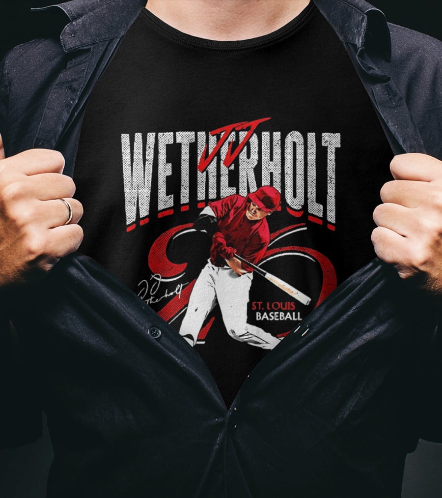 JJ Wetherholt 26 St. Louis Cardinals Baseball Player T-Shirt