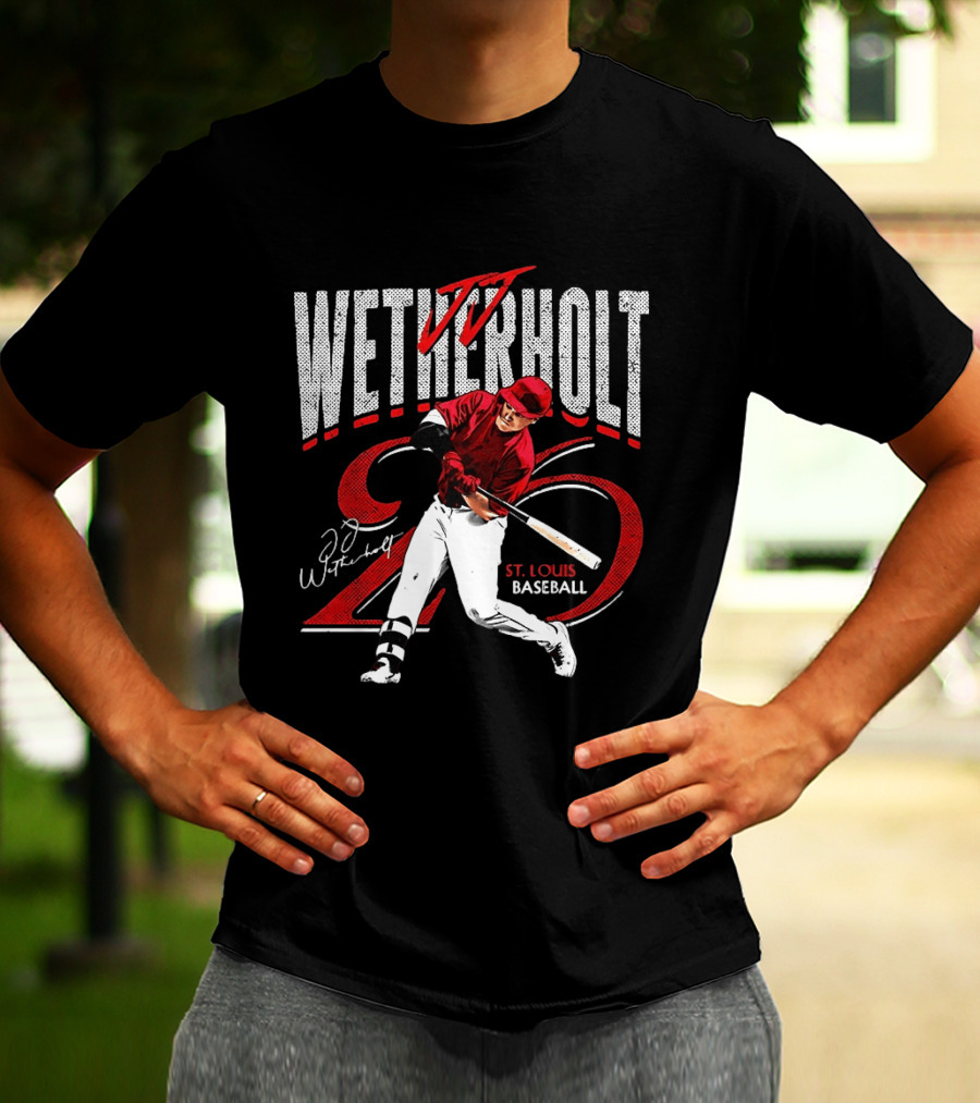 JJ Wetherholt 26 St. Louis Cardinals Baseball Player T-Shirt