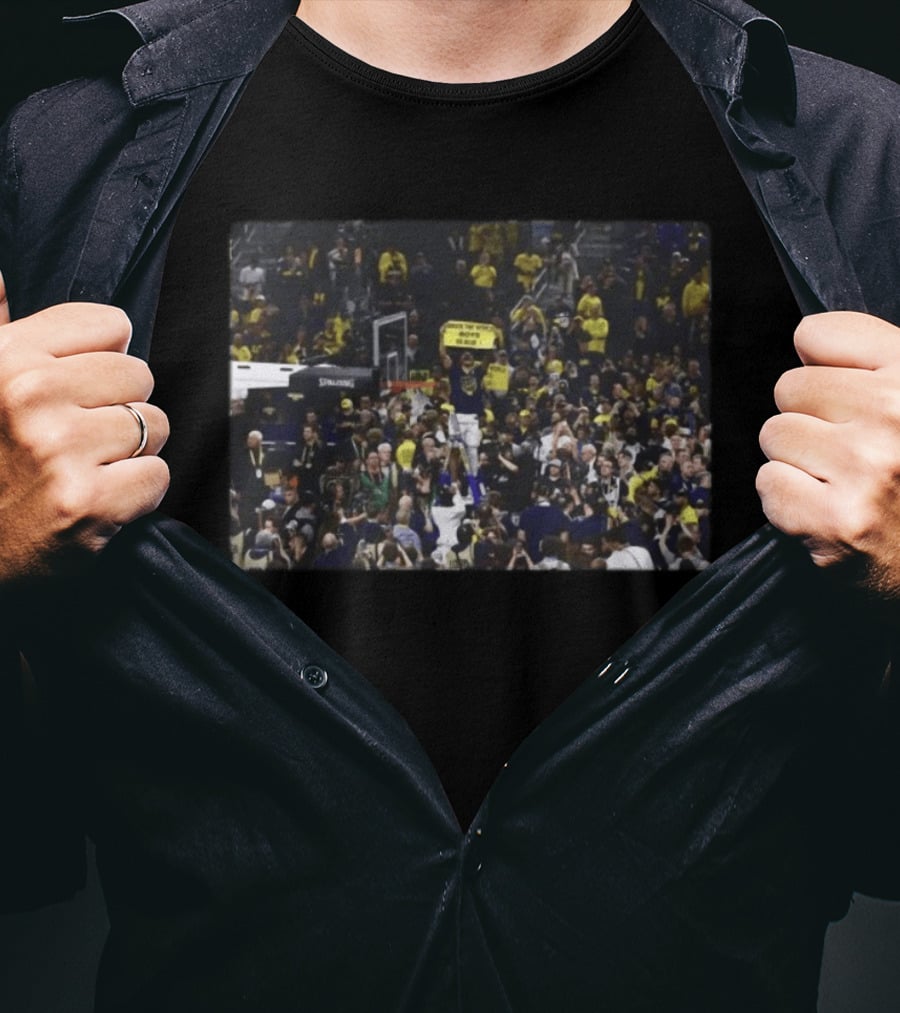 Michigan Basketball Shock The World Boys Go Blue Victory Celebration T-Shirt