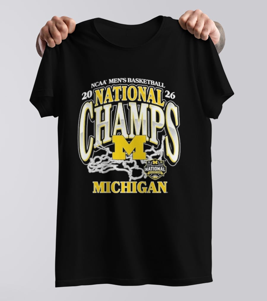 NCAA Men's Basketball 2026 National Champs Michigan T-Shirt