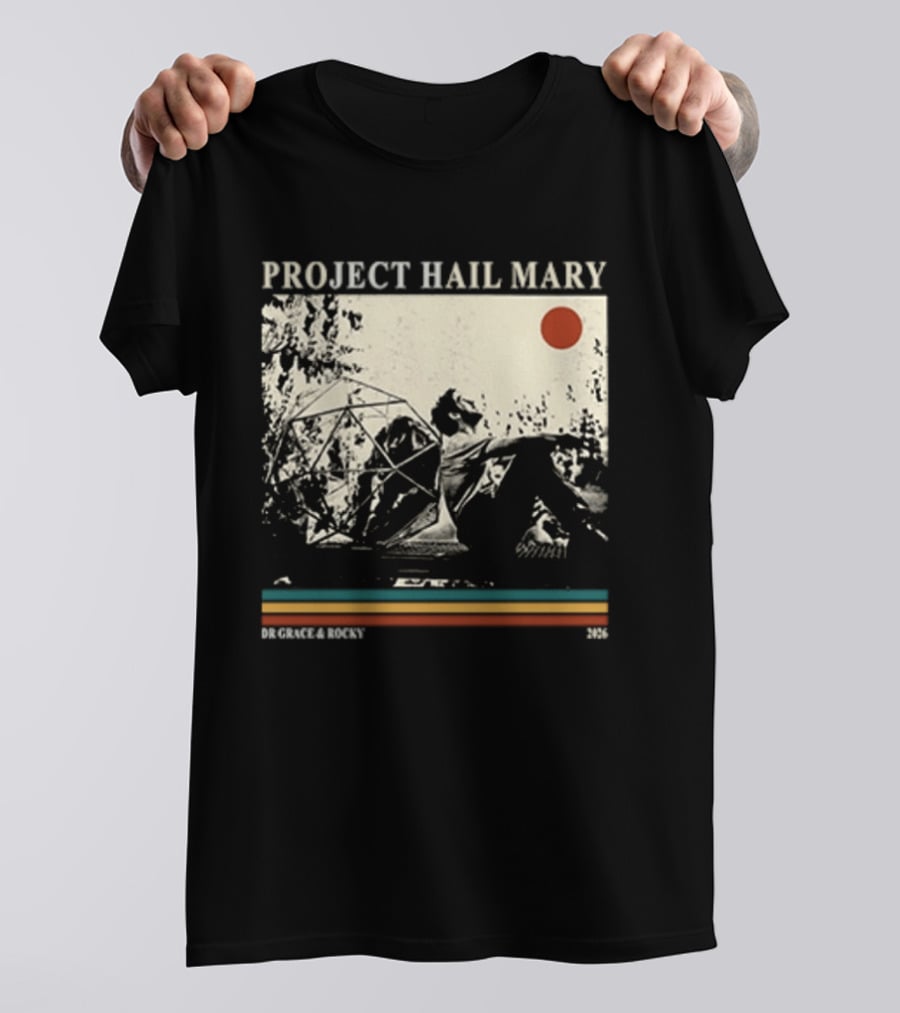 Project Hail Mary Dr Grace & Rocky 2021 Vintage Cover T-Shirt