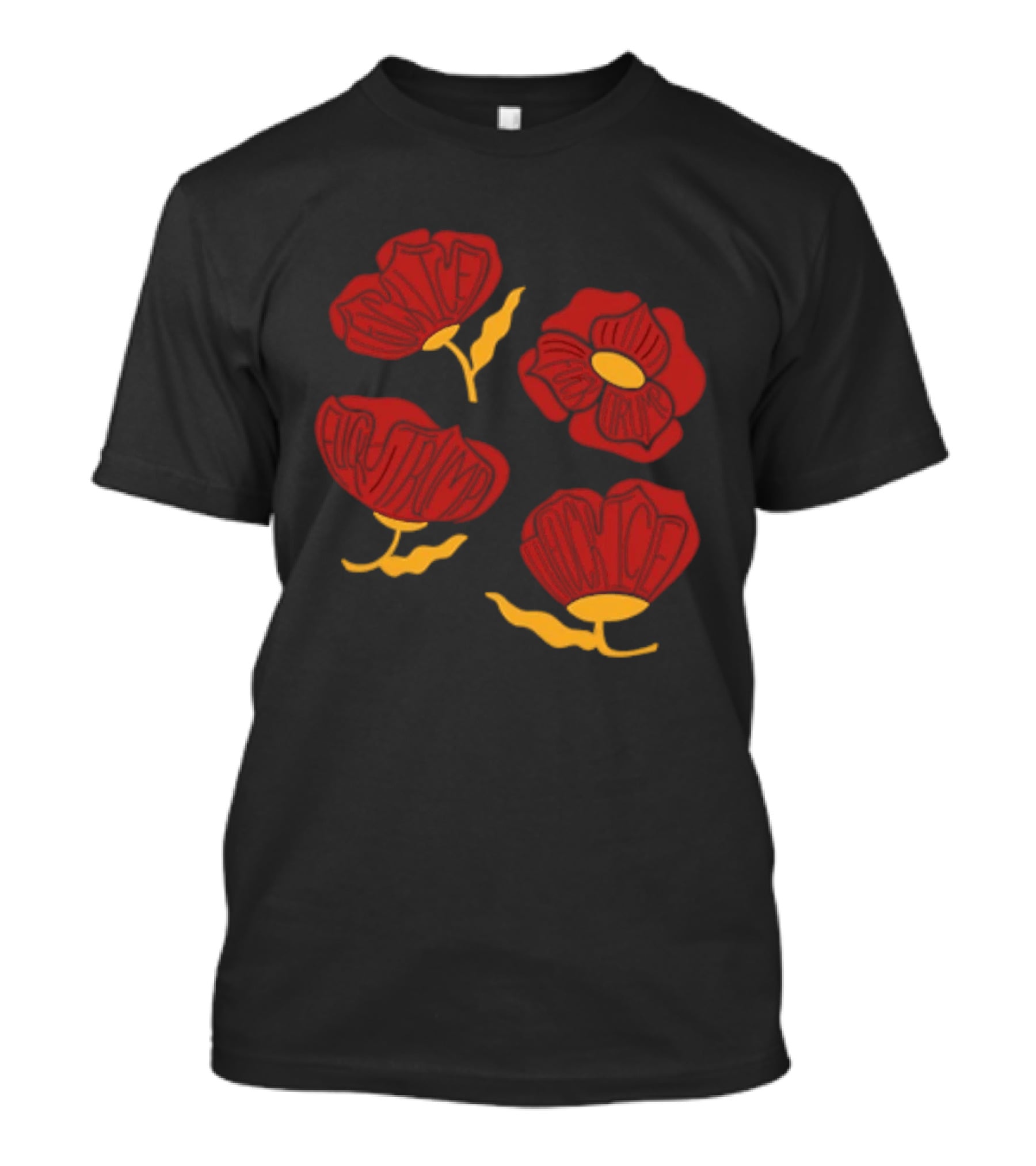 Red Poppy Floral Fuck Trump T-Shirt