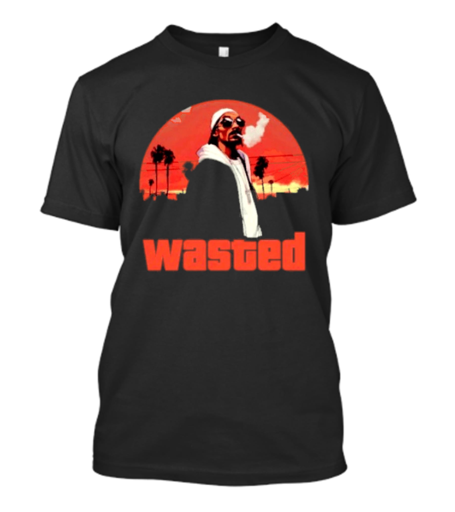Wasted Sunset Palm Trees Snoop Dogg T-Shirt