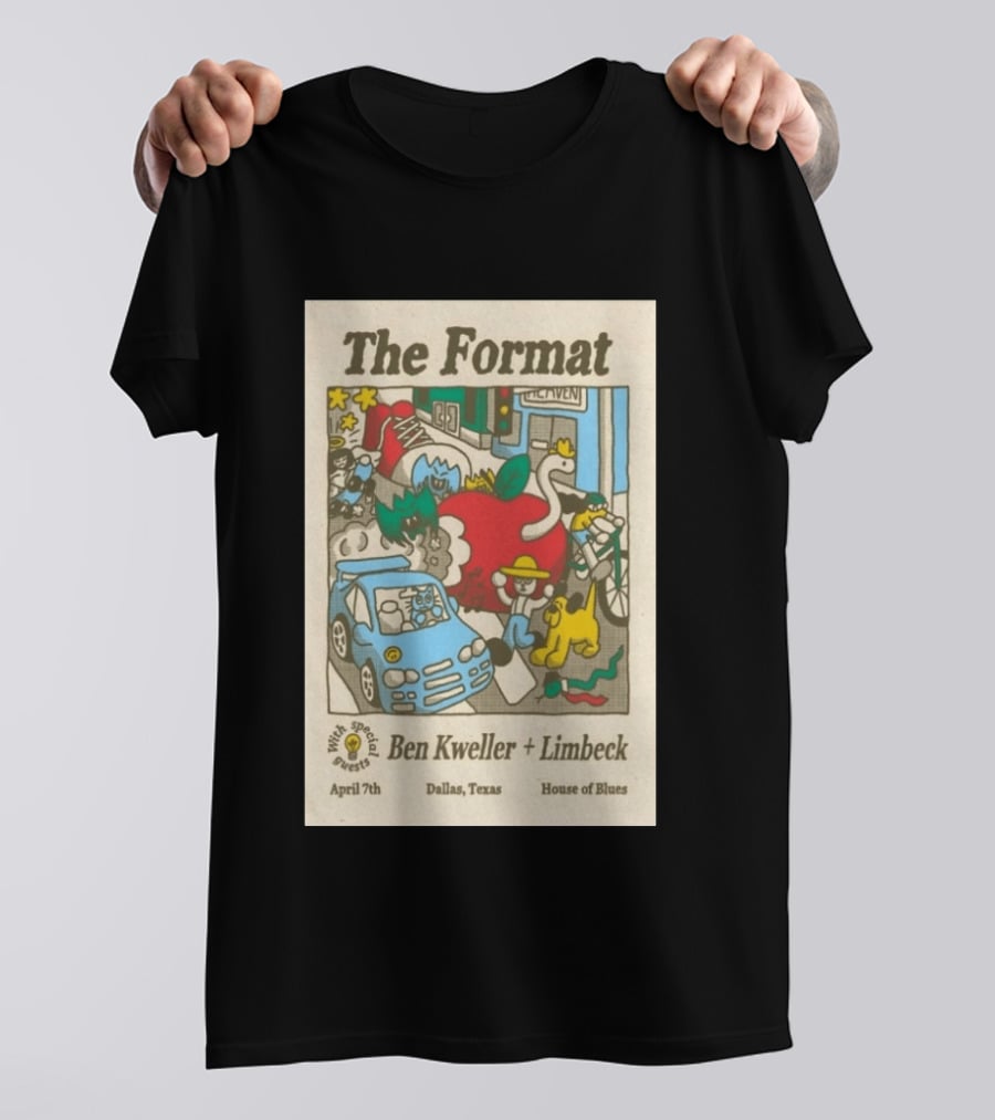 The Format April 7th Dallas Texas House Of Blues Ben Kweller Limbeck Tour T-Shirt